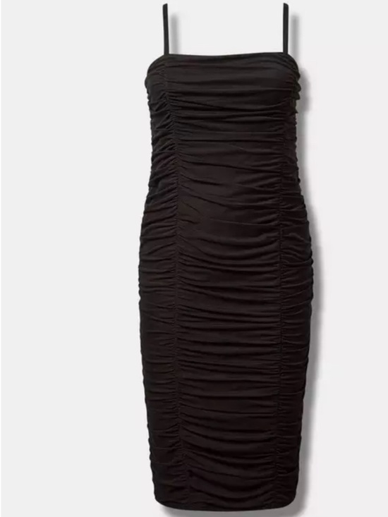 torrid Dresses & Skirts - Midi Mesh Shirred Bodycon Dress (torrid)